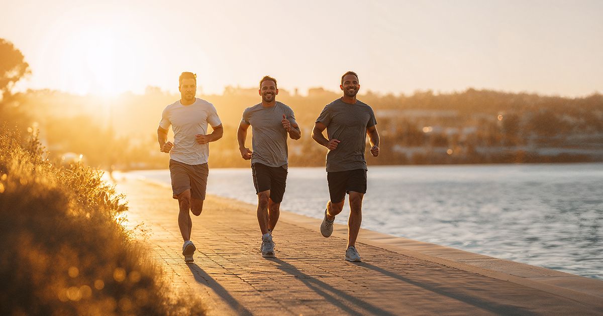 three friends running together, demonstrating the power of creating a mini culture